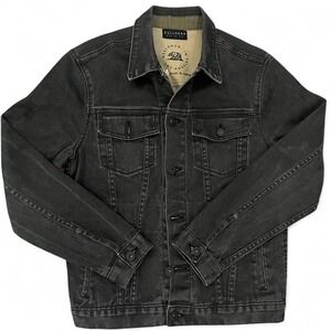 Bullhead Denim Co. Trucker Jacket Mens M Black Excellent Faded Wash Cotton